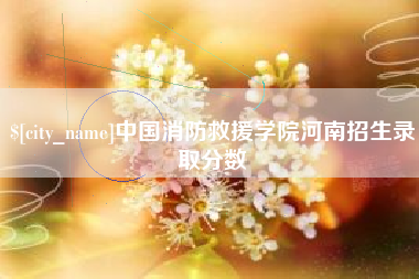 赣州中国消防救援学院河南招生录取分数
