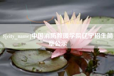 赣州中国消防救援学院辽宁招生简章公示