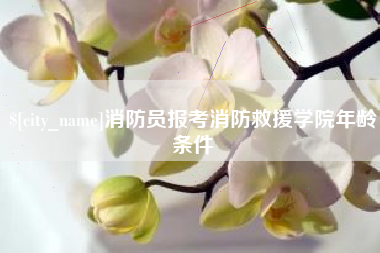 赣州消防员报考消防救援学院年龄条件