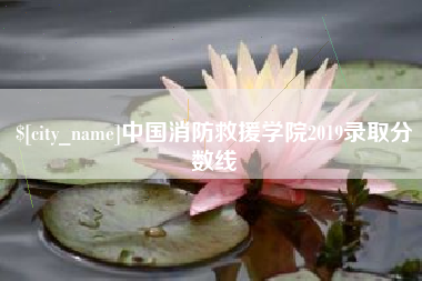 赣州中国消防救援学院2019录取分数线