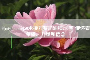 赣州50米接力赛加油稿200字-传递着希望、力量和信念