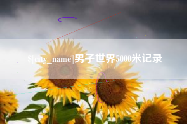 赣州男子世界5000米记录