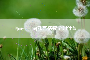 赣州九宫格数学叫什么