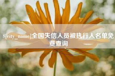 赣州全国失信人员被执行人名单免费查询