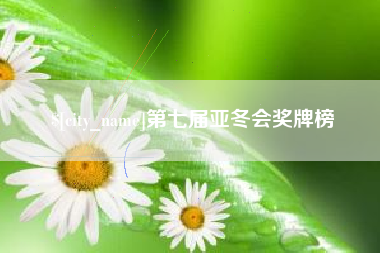 赣州第七届亚冬会奖牌榜