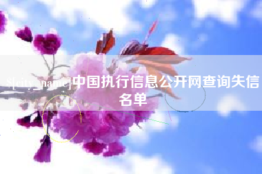 赣州中国执行信息公开网查询失信名单