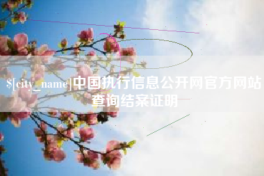 赣州中国执行信息公开网官方网站查询结案证明