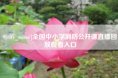 赣州全国中小学消防公开课直播回放观看入口