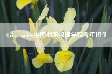 赣州中国消防救援学院今年招生