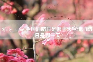 赣州全国消防日是哪一天宣传消防日是哪一天