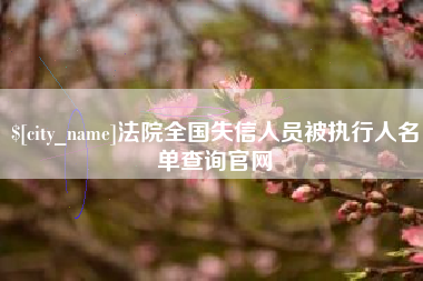 赣州法院全国失信人员被执行人名单查询官网