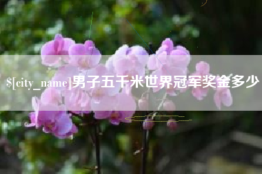 赣州男子五千米世界冠军奖金多少