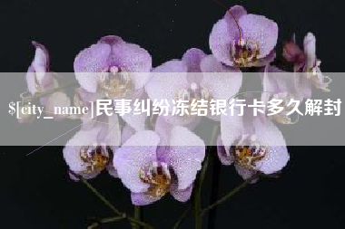 赣州民事纠纷冻结银行卡多久解封