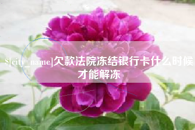赣州欠款法院冻结银行卡什么时候才能解冻
