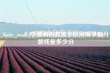赣州中国消防救援学院河南录取分数线是多少分