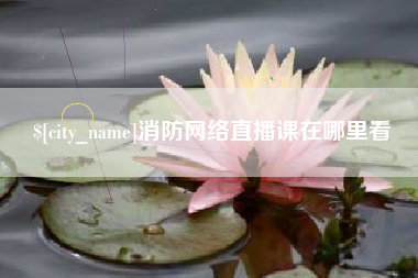 赣州消防网络直播课在哪里看