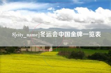 赣州冬运会中国金牌一览表