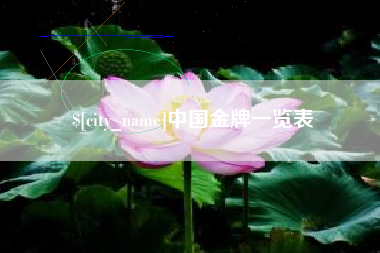 赣州中国金牌一览表