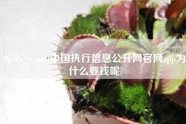 赣州中国执行信息公开网官网app为什么要钱呢