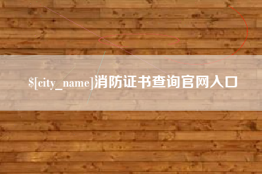 赣州消防证书查询官网入口