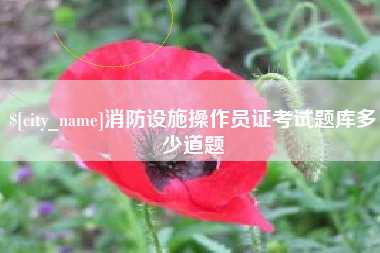 赣州消防设施操作员证考试题库多少道题