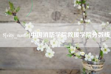 赣州中国消防学院救援学院分数线